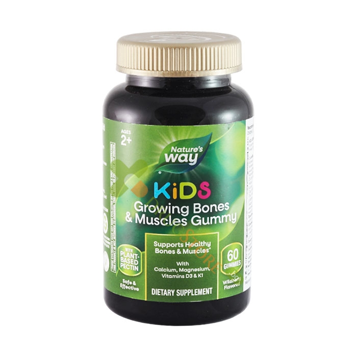 КОСТИ И МУСКУЛИ желирани таблетки за деца 60 броя / NATURE&#039;S WAY KIDS GROWING MUSCLES &amp; BONES