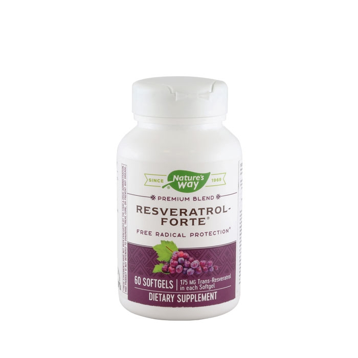 РЕСВЕРАТРОЛ ФОРТЕ капсули 60 броя / NATURES WAY RESVERATROL FORTE