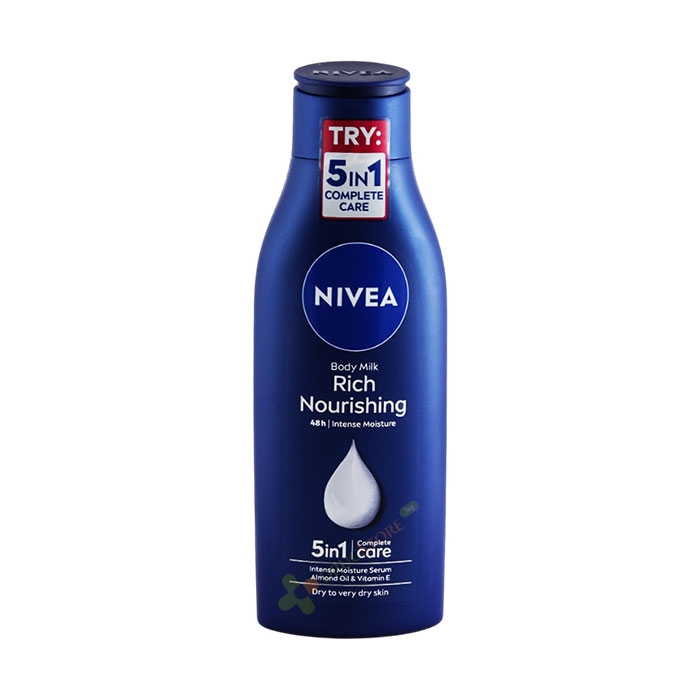 НИВЕА ПОДХРАНВАЩО МЛЯКО ЗА ТЯЛО РИЧ 48 часа 250 мл / NIVEA RICH NOURISHING BODY MILK 48 hours