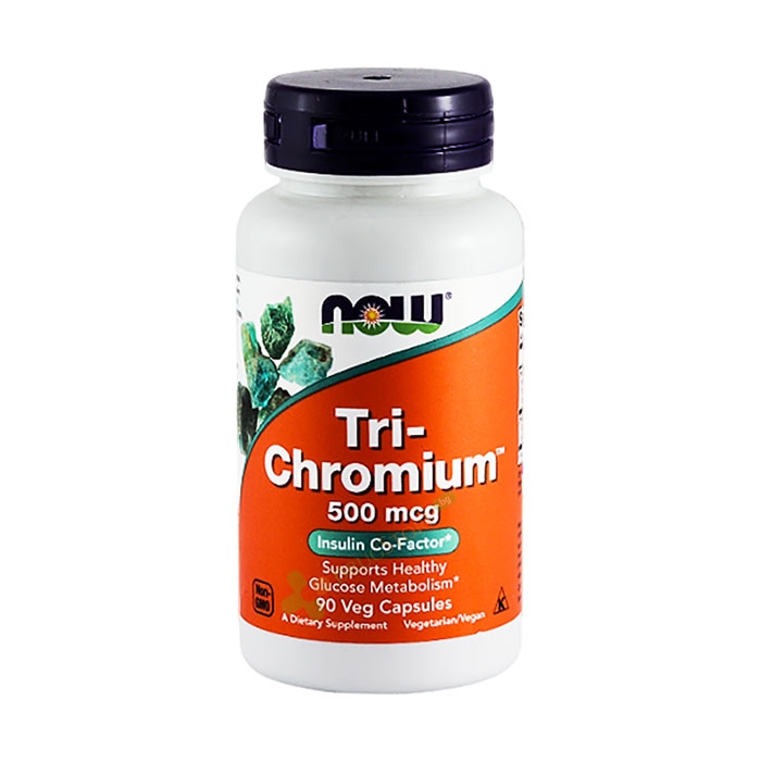 НАУ ФУДС ТРИ - ХРОМ И КАНЕЛА капсули 500 мкг 90 броя / NOW FOODS TRI - CHROMIUM WITH CINNAMON