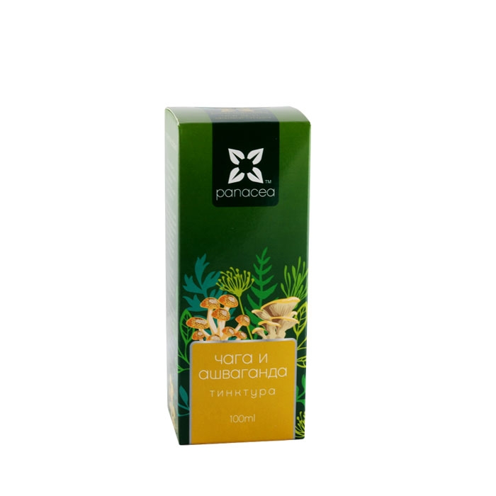 ПАНАЦЕЯ ТИНКТУРА ЧАГА И АШВАГАНДА 100 мл / PANACEA TINCTURE CHAGA AND ASHWAGANDHA