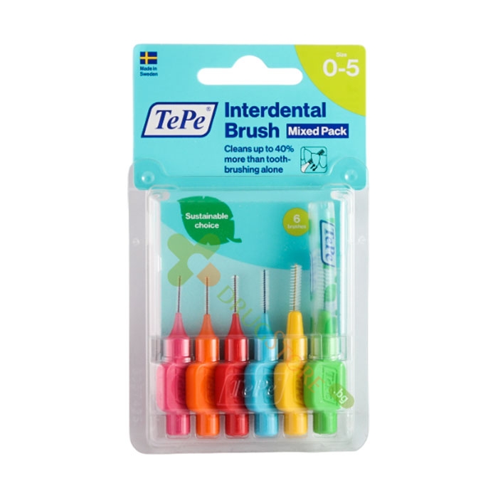 ТЕПЕ ИНТЕРДЕНТАЛНА ЧЕТКА ЗА ЗЪБИ ОРИГИНАЛ МИКС 6 броя / TEPE INTERDENTAL ORIGINAL MIX