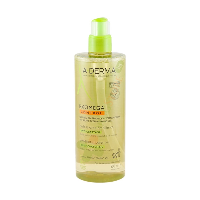 А - ДЕРМА ЕКЗОМЕГА КОНТРОЛ ДУШ ОЛИО ЗА СУХА И АТОПИЧНА КОЖА 500 мл / A - DERMA EXOMEGA CONTROL EMOLLIENT SHOWER OIL