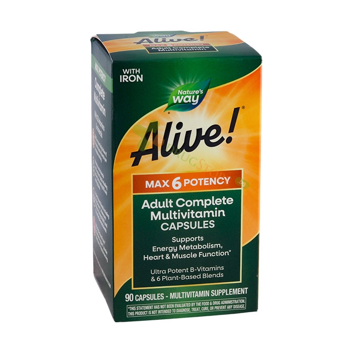 АЛАЙВ МАКС ПОТЕНСИ МУЛТИВИТАМИНИ капсули 90 броя / NATURE&#039;S WAY ALIVE! MAX6 DAILY MULTI