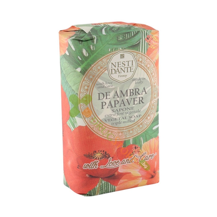 НАТУРАЛЕН САПУН ДЕ АМБРА ПАПАВЕР 250 г / NESTI DANTE NATURAL AMBRA PAPAVER SOAP