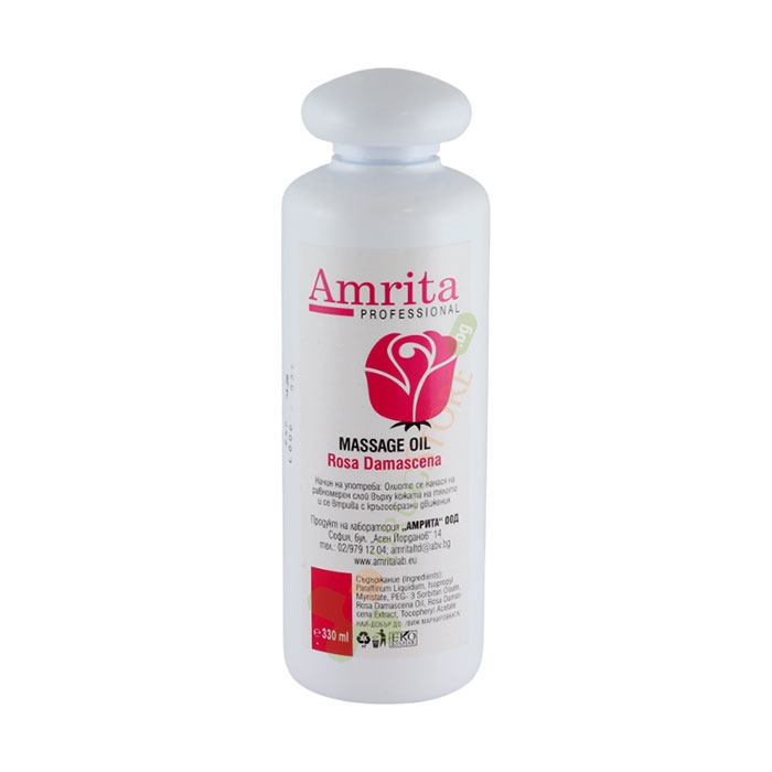 АМРИТА МАСАЖНО ОЛИО С РОЗА ДАМАСЦЕНА 330 мл / AMRITA LABORATORY MASSAGE OIL ROSA DAMASCENA