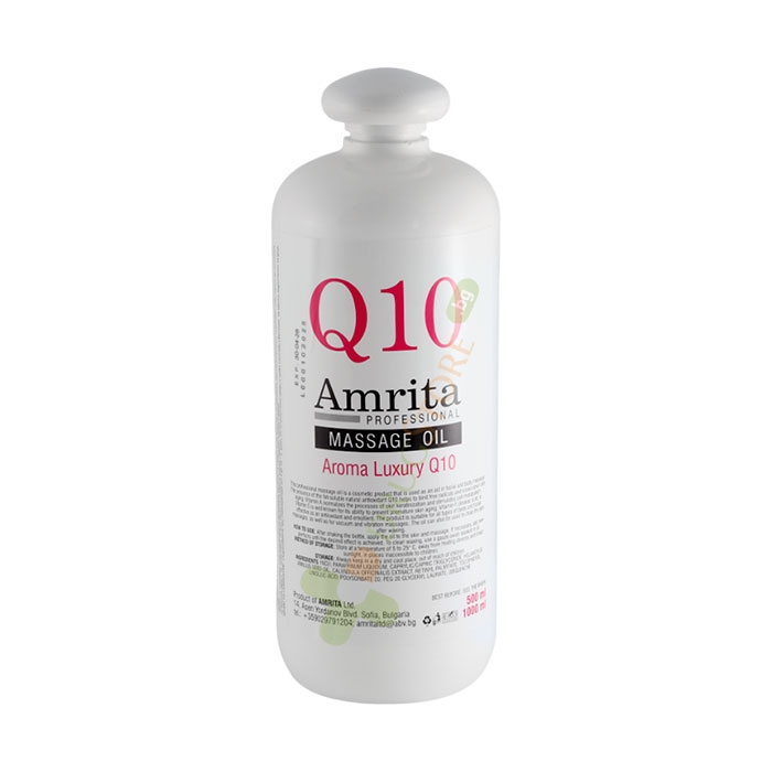 АМРИТА ПРОФЕСИОНАЛНО МАСАЖНО ОЛИО АРОМА 1000 мл / AMRITA PROFESSIONL MASSAGE OIL AROMA LUXURY Q10