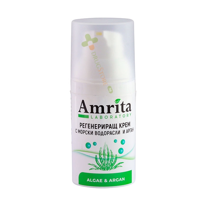АМРИТА РЕГЕНЕРИРАЩ КРЕМ С МОРСКИ ВОДОРАСЛИ И АРГАН 30 мл / AMRITA LABORATORY SEAWEED REGENERATING CREAM