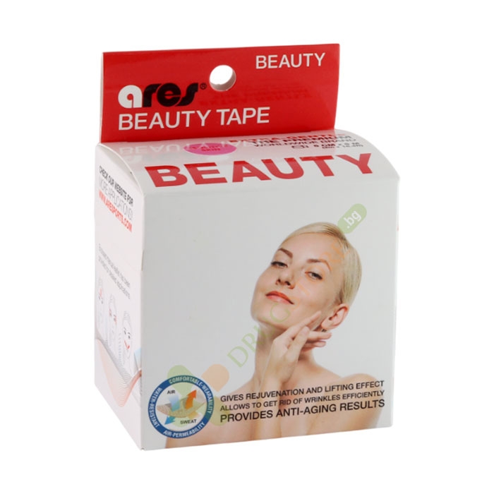 АРЕС КИНЕЗИО ЛЕНТА ЗА ЛИЦЕ БЮТИ РОЗОВА 5 см / 5 м / ARES BEAUTY TAPE PINK