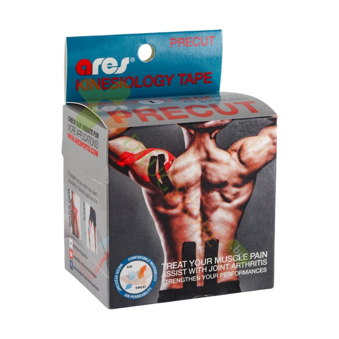 АРЕС ЗЕЛЕНА КИНЕЗИО ЛЕНТА 5 см / 25 см 20 броя / ARES TAPE KINESIOLOGY TAPE GREEN 25 cm