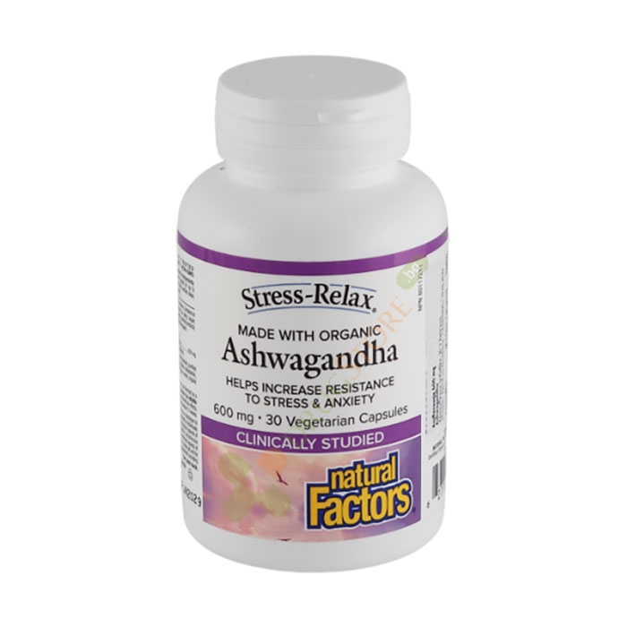 НАТУРАЛ ФАКТОРС АШВАГАНДА капсули 600 мг 30 броя / NATURAL FACTORS ASHWAGANDHA