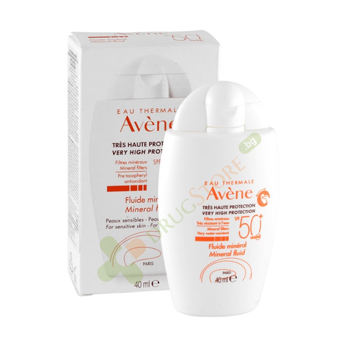 АВЕН СЛЪНЦЕЗАЩИТЕН МИНЕРАЛЕН ФЛУИД SPF 50+ 40 мл / AVENE SUNCARE MINERAL FLUID SPF 50+