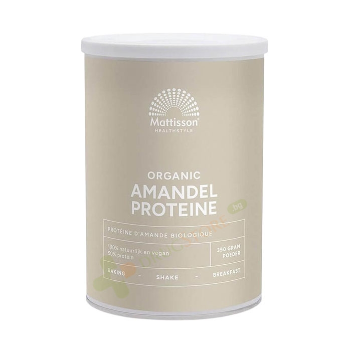 МАТИСЪН БАДЕМОВ ПРОТЕИН БИО 350 г / MATTISSON HEALTHSTYLE ALMOND PROTEIN BIO