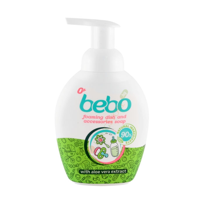 ИЗМИВНА ПЯНА ЗА СЪДОВЕ И АКСЕСОАРИ С ЕКСТРАКТ ОТ АЛОЕ ВЕРА БЕБО 300 мл / BEBO WASHING FOAM WITH ALOE VERA EXTRACT FOR DISHES AND ACCESSORIES