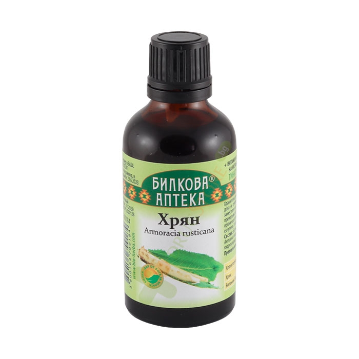 БИЛКОВА АПТЕКА ТИНКТУРА ОТ ХРЯН + ВИТАМИН B6 50 мл / BILKOVA APTEKA HORSE RADISH + VITAMIN B6