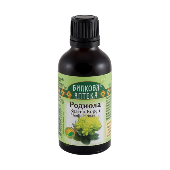 БИЛКОВА АПТЕКА ТИНКТУРА ЗЛАТЕН КОРЕН РОДИОЛА + ВИТАМИН B6 50 мл / BIOHERBA RHODIOLA ROSEA + VITAMIN B6