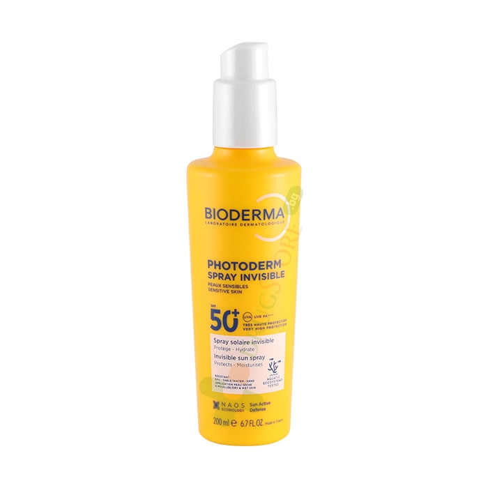 БИОДЕРМА ФОТОДЕРМ СЛЪНЦЕЗАЩИТЕН ПРОЗРАЧЕН СПРЕЙ SPF 50+ 200 мл / BIODERMA PHOTODERM SPRAY INVISIBLE SPF 50+