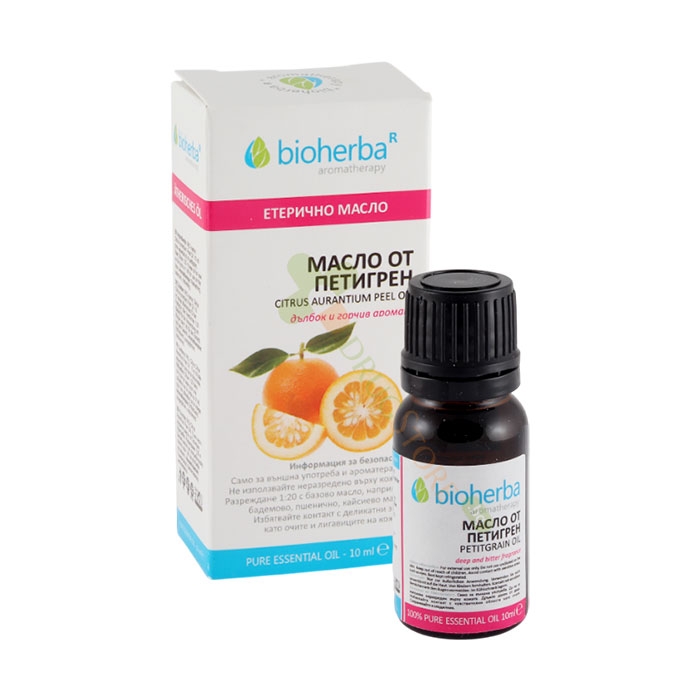 БИОХЕРБА ЕТЕРИЧНО МАСЛО ОТ ПЕТИГРЕН 10 мл / BIOHERBA ESSENTIAL PETITGRAIN OIL