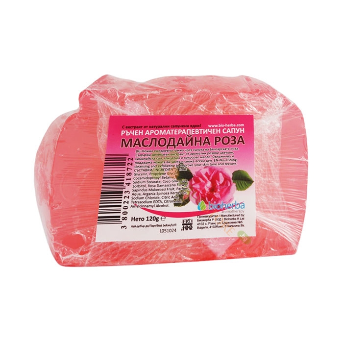БИОХЕРБА САПУН С МАСЛОДАЙНА РОЗА 120 г / BIOHERBA SOAP WITH ROSE DAMASCENA