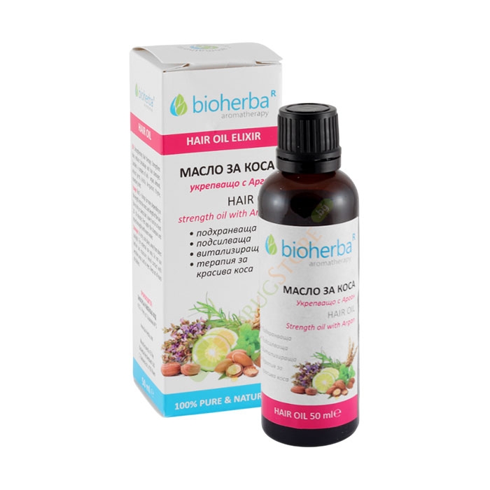 БИОХЕРБА УКРЕПВАЩО МАСЛО С АРГАНОВО МАСЛО 50 мл / BIOHERBA STRENGTHENING OIL WITH ARGAN OIL