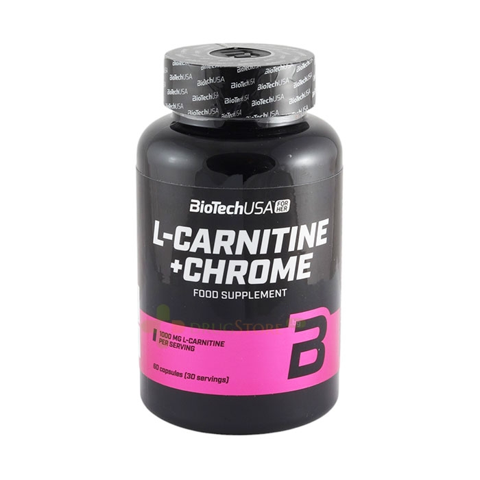 БИОТЕЧ L-КАРНИТИН + ХРОМ капсули 60 броя / BIOTECH USA L - CARNITINE + CHROME