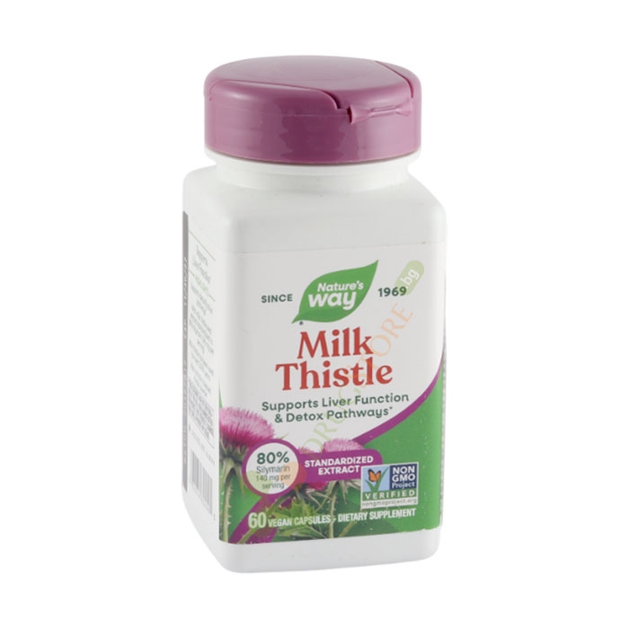 БЯЛ ТРЪН капсули 175 мг 60 броя / NATURE&#039;S WAY MILK THISTLE