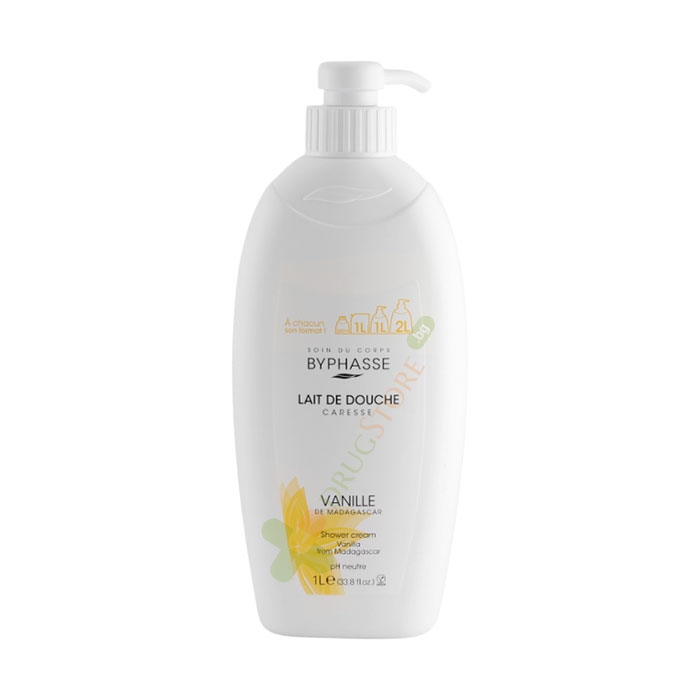 ДУШ КРЕМ С ЕКСТРАКТ ОТ ВАНИЛИЯ 1 л / BYPHASSE CARESSE VANILLA FLOWER SHOWER CREAM