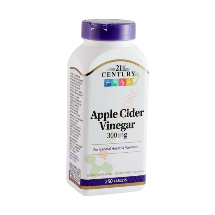 ЯБЪЛКОВ ОЦЕТ таблетки 300 мг 250 броя / 21ST CENTURY APPLE CIDER VINEGAR