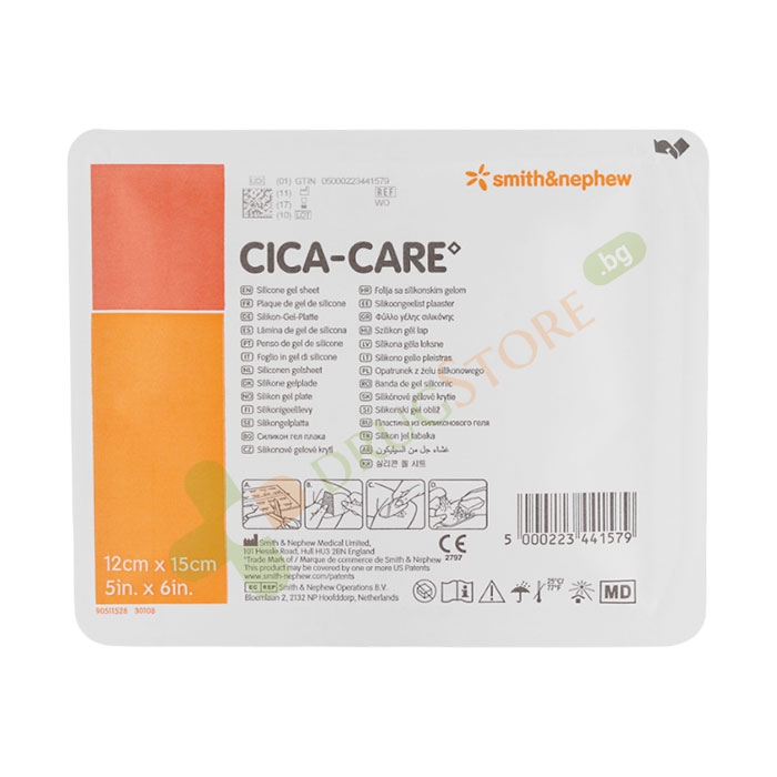 ЦИКА-КЕЪР силиконова плака 12 x 15 см / SMITH &amp; NEPHEW CICA CARE
