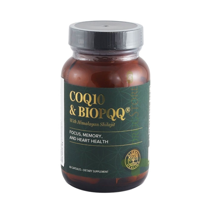 KOЕНЗИМ Q10, ПИРОЛИНКВИНОН + ШИЛАЖИТ капсули 60 броя / GLOBAL HEALING CoQ10 + PQQ + SHILAJIT