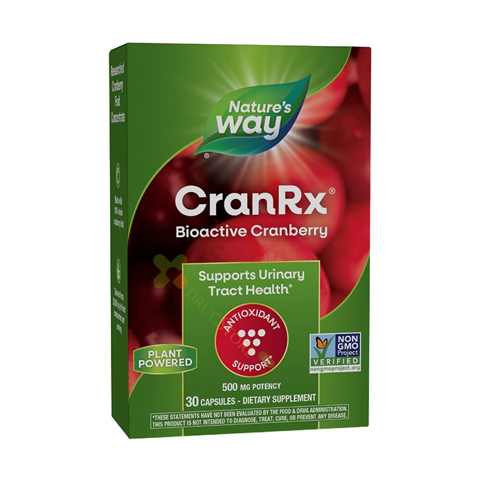 КРАН RX ЧЕРВЕНА БОРОВИНКА капсули 500 мг 30 броя / NATURE&#039;S WAY CRAN Rx BIOACTIVE CRANBERRY