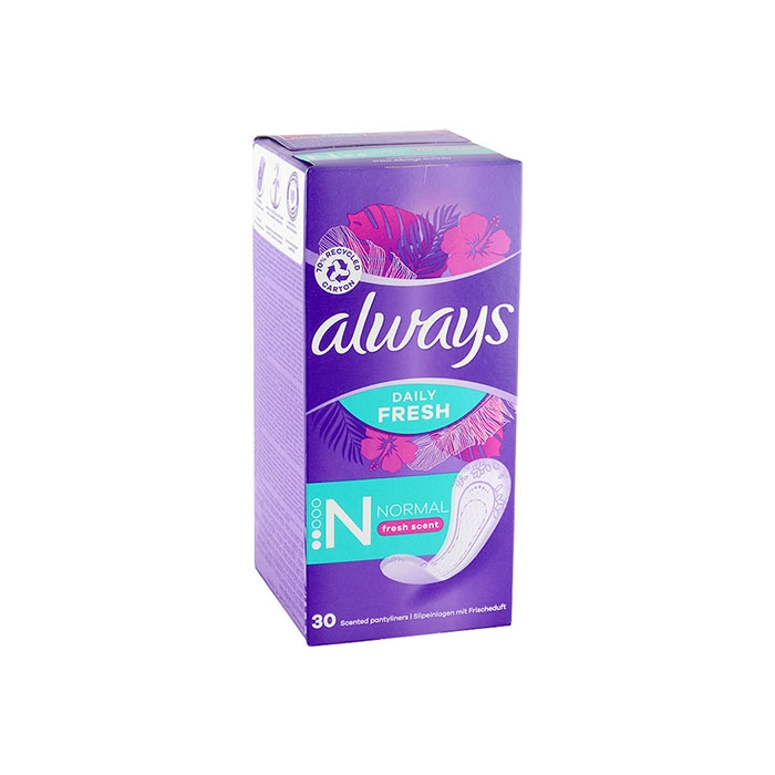 ДАМСКИ ПРЕВРЪЗКИ ОЛУЕЙС ДЕЙЛИС НОРМАЛ ФРЕШ СЕНТ 30 броя / PROCTER &amp; GAMBLE ALWAYS DAILIES NORMAL FRESH SCENT