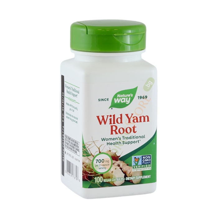 ДИВ ЯМ КОРЕН капсули 350 мг 100 броя / NATURE&#039;S WAY WILD YAM ROOT