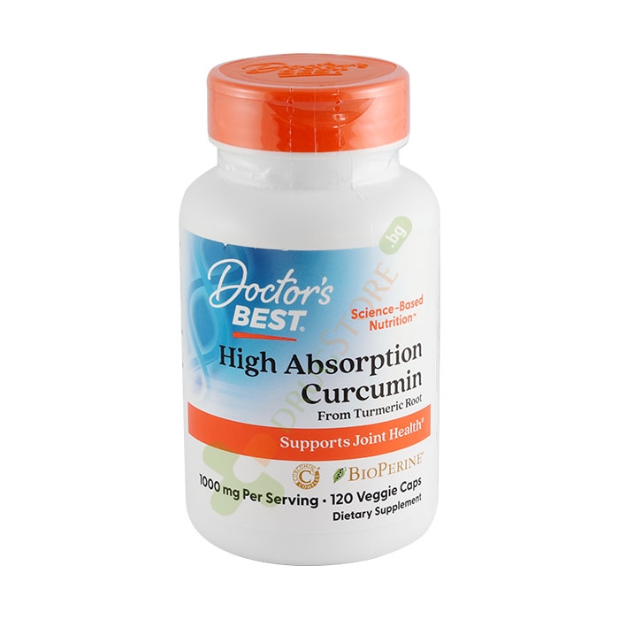ДОКТОР&#039;С БЕСТ КУРКУМИН С3 КОМПЛЕКС С БИОПЕРИН капсули 120 броя / DOCTOR&#039;S BEST CURCUMIN C3 COMPLEX WITH BIOPERINE