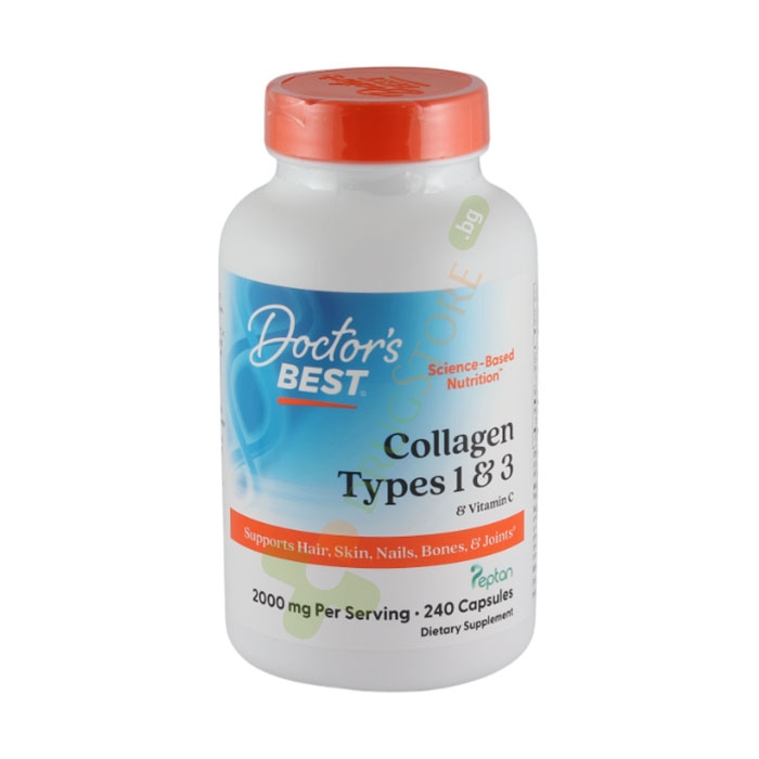 ДОКТОР&#039;С БЕСТ КОЛАГЕН 1 &amp; 3 капсули 240 броя / DOCTOR&#039;S BEST COLLAGEN TYPES 1 &amp; 3 WITH VITAMIN C