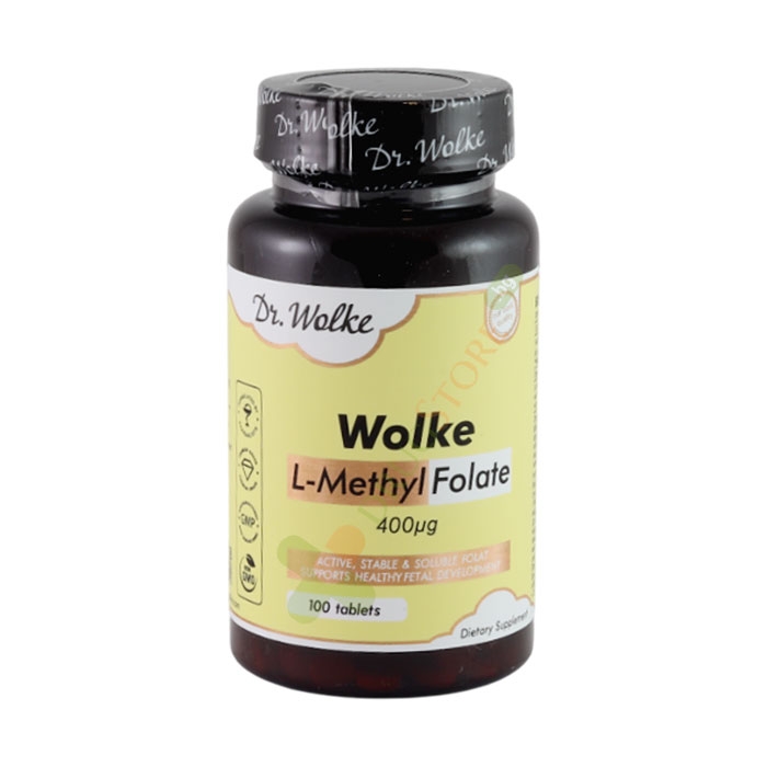 L-МЕТИЛФОЛАТ таблетки 400 мкг 100 броя / DR. WOLKE L-METHYLFOLATE