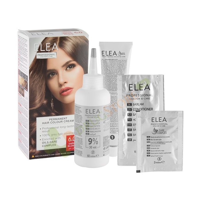 ЕЛЕА БОЯ ЗА КОСА 6.0 ТЪМНО РУС / ELEA PROFESSIONAL COLOUR &amp; CARE 6.0 DARK BLOND