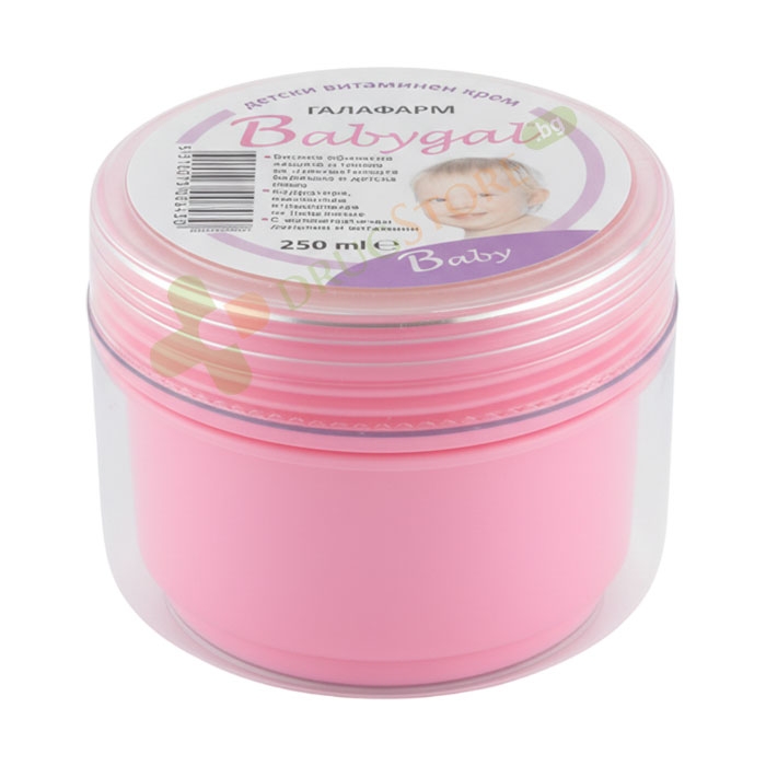 БЕЙБИГАЛ ДЕТСКИ ВИТАМИНЕН КРЕМ 250 мл / GALAFARM BABYGAL CHILDREN&#039;S VITAMIN CREAM