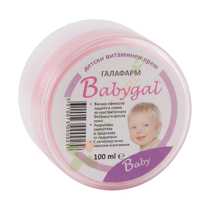 БЕЙБИГАЛ ДЕТСКИ ВИТАМИНЕН КРЕМ 100 мл / GALAFARM BABYGAL CHILDREN&#039;S VITAMIN CREAM