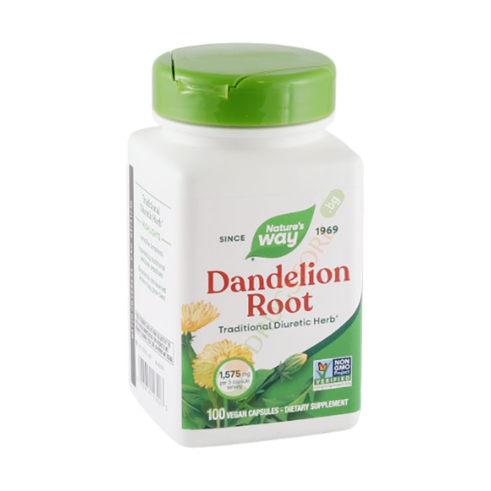 ГЛУХАРЧЕ КОРЕН капсули 525 мг 100 броя / NATURE&#039;S WAY DANDELION ROOT