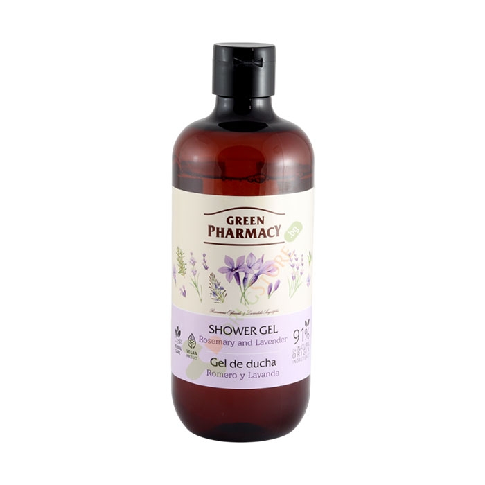 ДУШ ГЕЛ С РОЗМАРИН И ЛАВАНДУЛА 500 мл / GREEN PHARMACY SHOWER GEL ROSEMARY AND LAVENDER