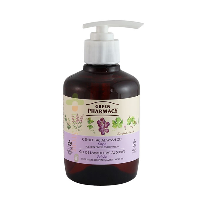 ПОЧИСТВАЩ ГЕЛ ЗА ЛИЦЕ С ГРАДИНСКИ ЧАЙ ЗА ЧУВСТВИТЕЛНА КОЖА 270 мл / GREEN PHARMACY GENTLE FACIAL WASH GEL FOR SKIN PRONE TO IRRITATION SAGE