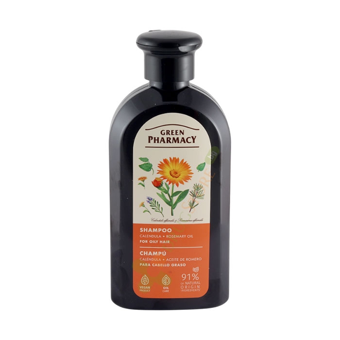 ШАМПОАН С НЕВЕН И МАСЛО ОТ РОЗМАРИН ЗА МАЗНА КОСА 350 мл / GREEN PHARMACY SHAMPOO CALENDULA AND ROSEMARY OIL