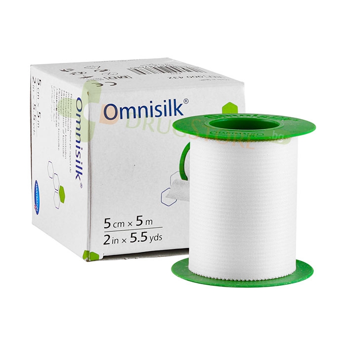 ХАРТМАН ОМНИСИЛК ХИПОАЛЕРГИЧНА АДХЕЗИВНА ЛЕНТА 5 см х 5 м 1 брой / HARTMANN OMNISILK ADHESIVE TYPE OF SINTHETIC SILK