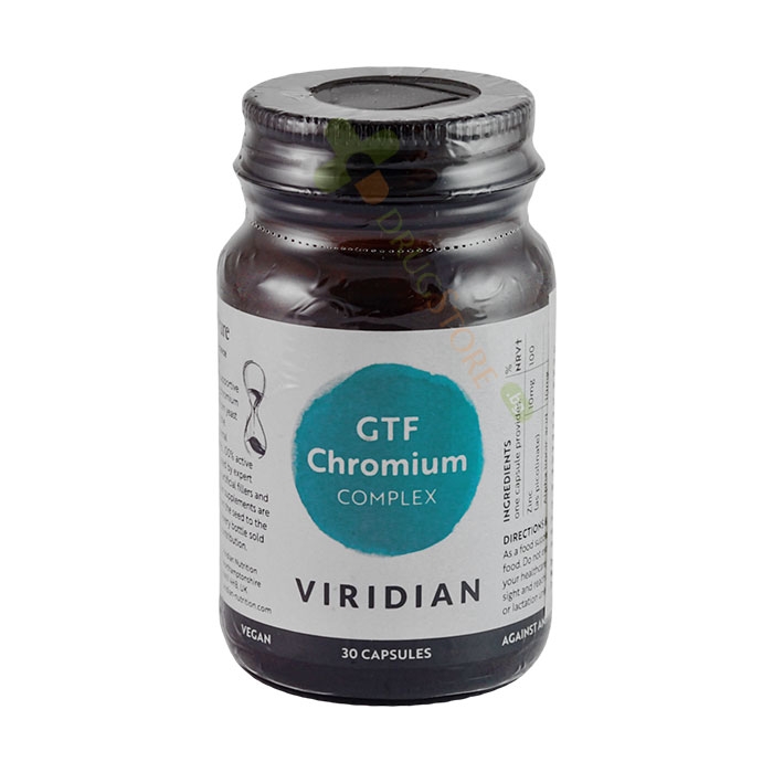 ХРОМ КОМПЛЕКС С ЦИНК И АЛФА ЛИПОЕВА КИСЕЛИНА капсули 30 броя / VIRIDIAN G.T.F CHROMIUM COMPLEX