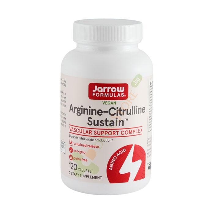 АРГИНИН + ЦИТРУЛИН СЪСТЕЙН таблетки 120 броя / JARROW FORMULAS ARGININE - CITRULLINE SUSTAIN