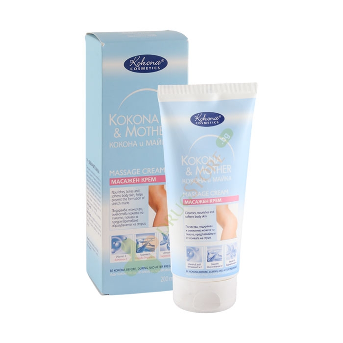 МАСАЖЕН КРЕМ 200 мл / KOKONA COSMETICS KOKONA &amp; MOTHER MASSAGE CREAM