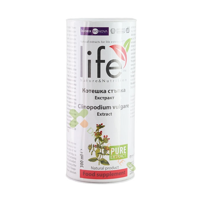 КОТЕШКА СТЪПКА ЕКСТРАКТ 300 мл / LIFE NATURE &amp; NUTRITION CLINOPODIUM VULGARE EXTRACT