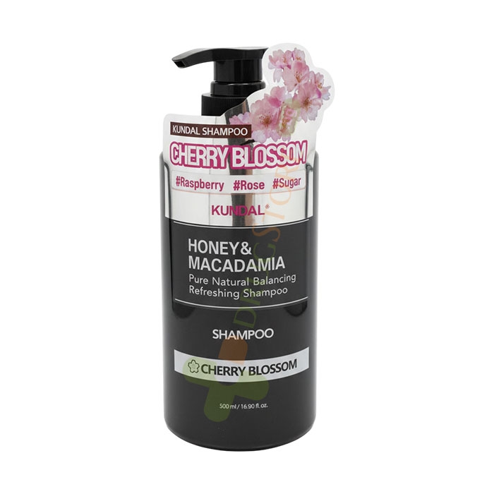 КУНДАЛ HONEY &amp; MACADAMIA НАТУРАЛЕН ШАМПОАН ЦВЯТ ОТ ЧЕРЕША 500 мл / KUNDAL HONEY &amp; MACADAMIA NATURAL SHAMPOO CHERRY BLOSSOM