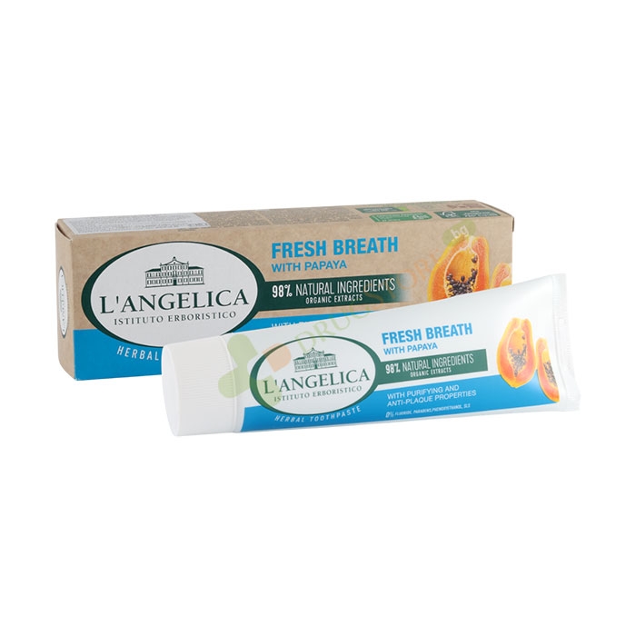 ПАСТА ЗА ЗЪБИ СВЕЖ ДЪХ С ПАПАЯ 75 мл / L&#039;ANGELICA FRESH BREATH PAPAYA TOOTHPASTE